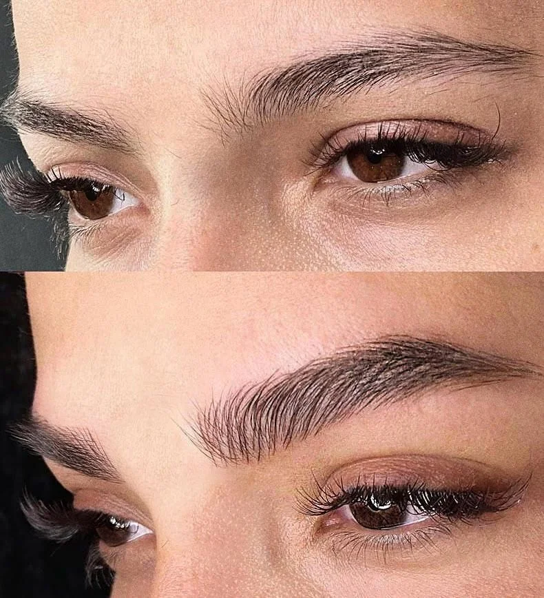 Före och efter PMU Phibrows hos Beauty Rooms
